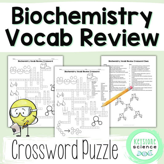 Biochemistry Water Enzymes Vocab Review Crossword Puzzle