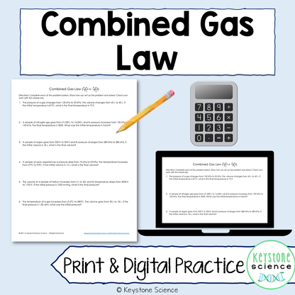 Chemistry Combined Gas Law Problems with Answer Key