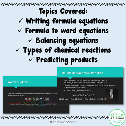 Chemical Reactions and Equations PowerPoint with Guided Notes