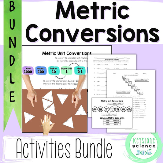 Metric Conversion Practice Activity Tarsia Puzzle Poster Reference Cards Bundle