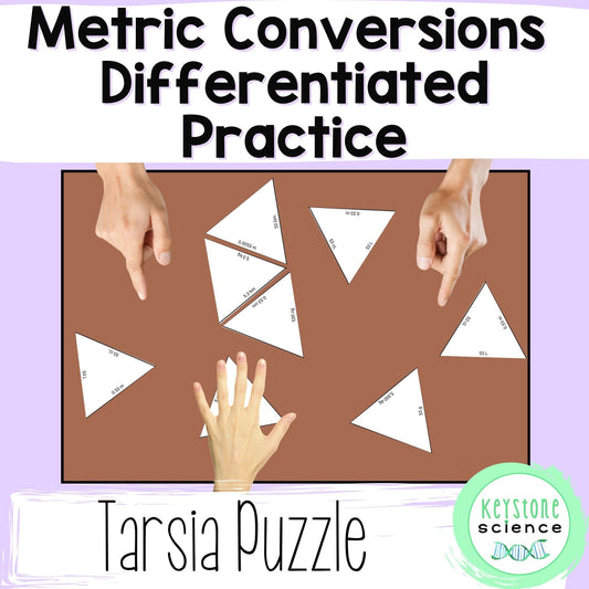 Differentiated Metric Conversion Tarsia Puzzle Practice Printable Activity