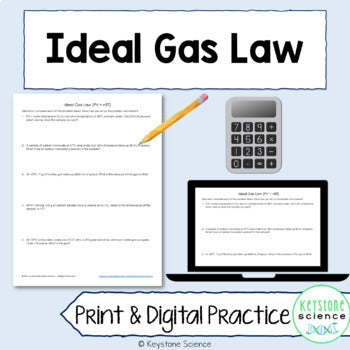 Ideal Gas Law Worksheet and Answer Key Chemistry